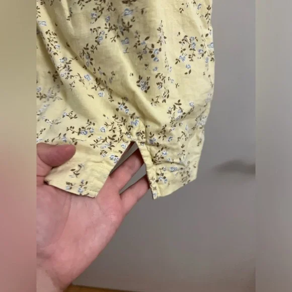 Linen yellow floral dress - Picture 5 of 5